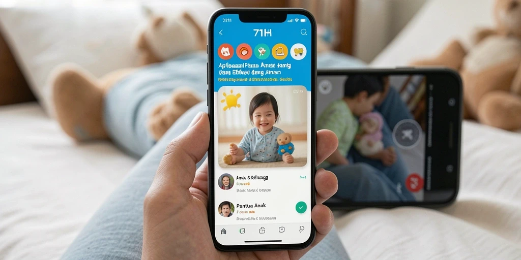 Tampilan antarmuka 71H untuk pemantauan anak yang jelas dan informatif.