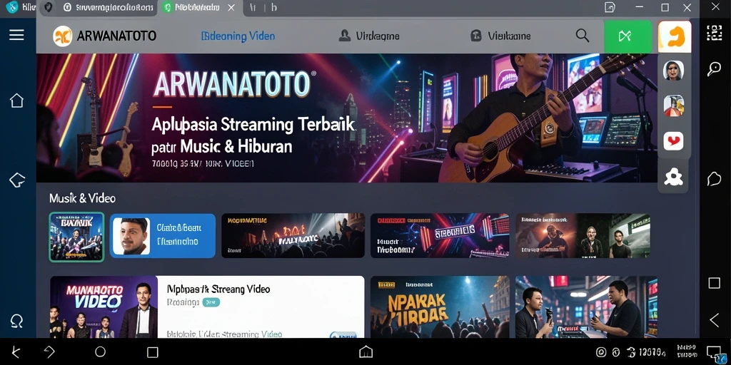 Tampilan antarmuka ARWANATOTO yang user-friendly untuk streaming video.