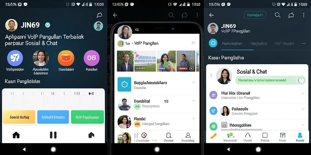 Antarmuka pengguna JIN69 yang intuitif dan modern untuk VoIP Panggilan.