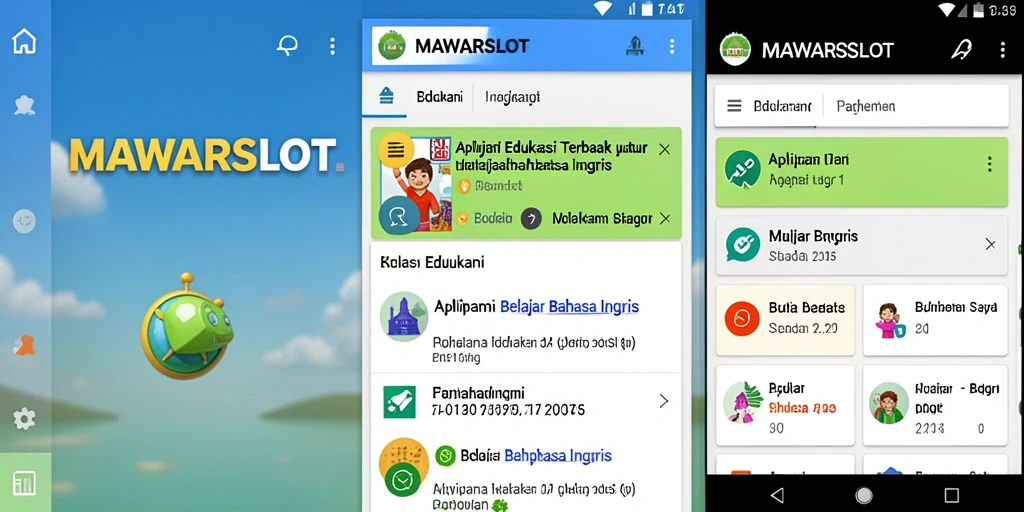 Antarmuka MAWARSLOT yang interaktif dan mudah digunakan.