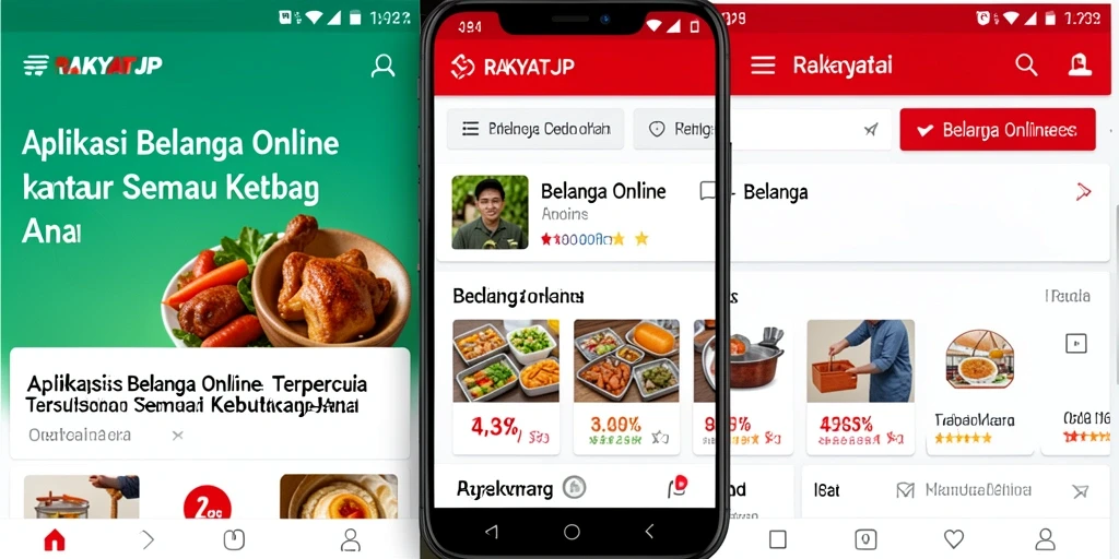 Antarmuka RAKYATJP yang modern dan fungsional untuk belanja online.