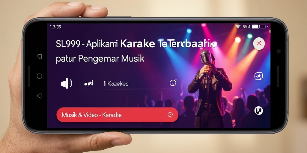 Antarmuka menarik SL999 dengan beragam pilihan lagu Karaoke.